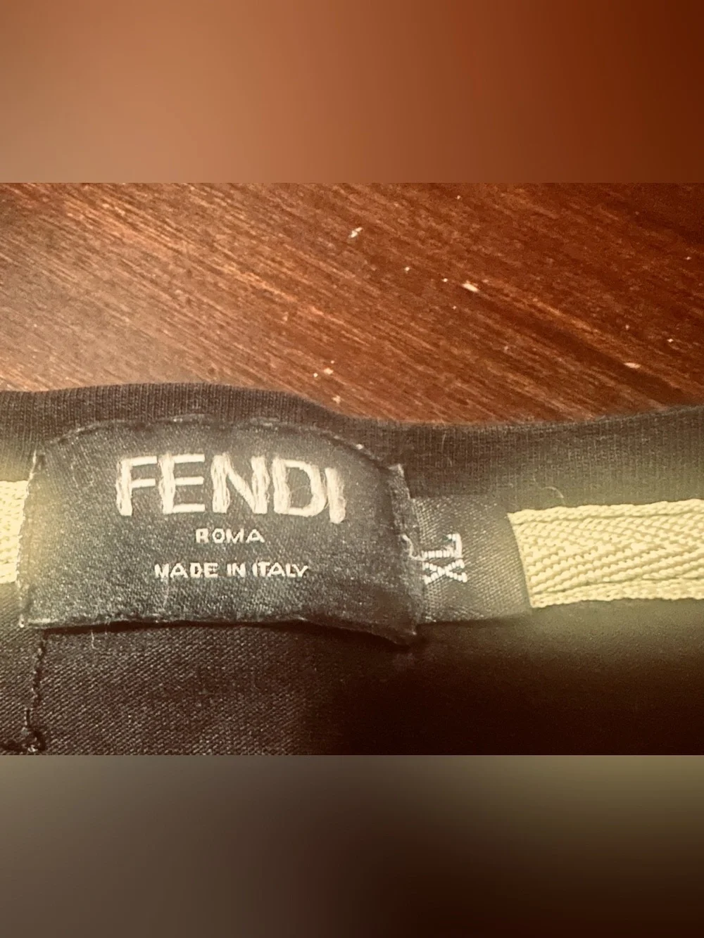 Fendi Black Tee with Multicolor Monster-Block Graphic